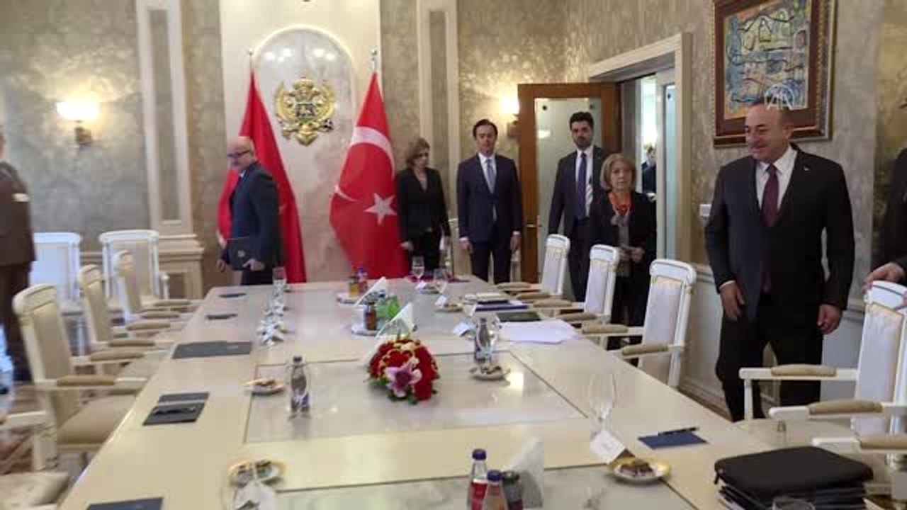 Bakan Çavuşoğlu, Karadağ'da - Heyetler arası görüşme - PODGORİCA