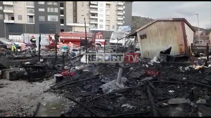 Report TV - Shkodër/ Digjen barakat e komuniteti rom, humb jetën 13-vjeçarja!