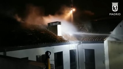Incendio en inmueble colindante al Tribunal de Justicia en Madrid
