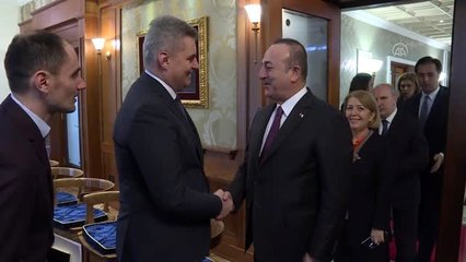 Bakan Çavuşoğlu, Karadağ Meclis Başkanı Brajoviç ile görüştü - PODGORİCA