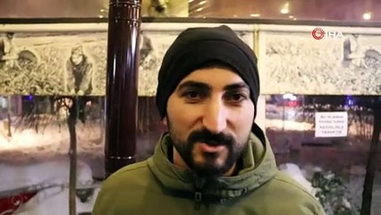 Çay ocağında soba bir anda parladı, müşteriler etrafa böyle savruldu