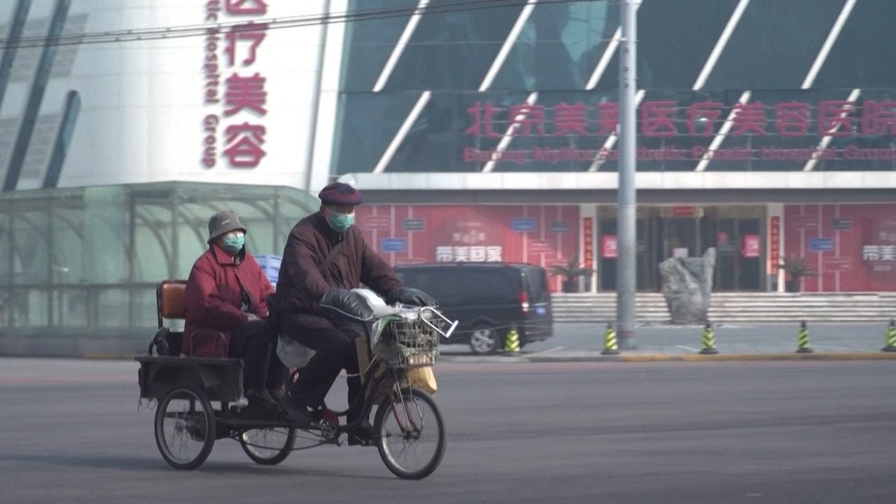 Coronavirus: Leere Straßen in Peking