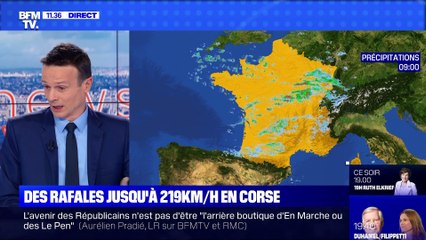 Rafales jusqu'à 219km/h en Corse - 11/02