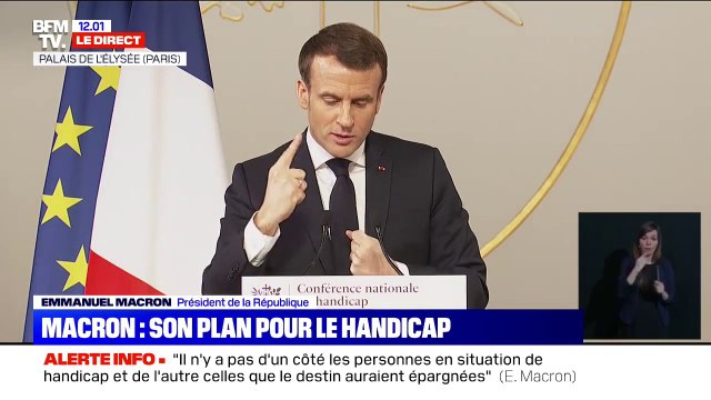 Emmanuel Macron souhaite un numéro unique dédié à l'accompagnement des handicapés pour le 1er janvier prochain