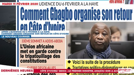 Le Titrologue du 11 février 2020 - Après l’Audience du 6 février à la Haye, comment Gbagbo organise son retour en Côte d’Ivoire