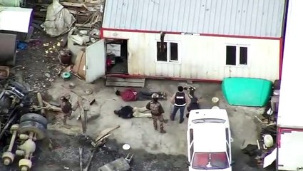 Kaçak akaryakıt operasyonları havadan görüntülendi