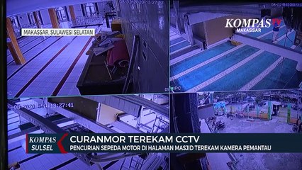 Pencuri Motor Di Halaman Masjid Terekam CCTV