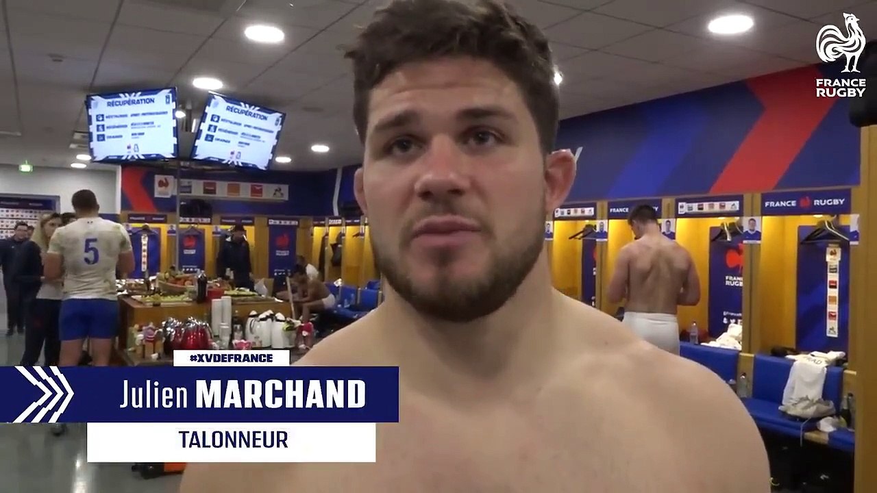Julien Marchand réagit suite à la victoire face à l'Italie Vidéo