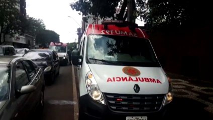 Ambulância do Samu se envolve em acidente na Rua São Paulo