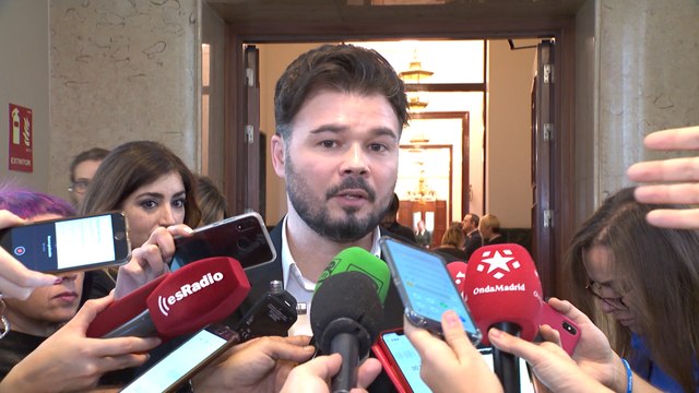 Rufián ve lógico que Iglesias esté en mesa de Cataluña