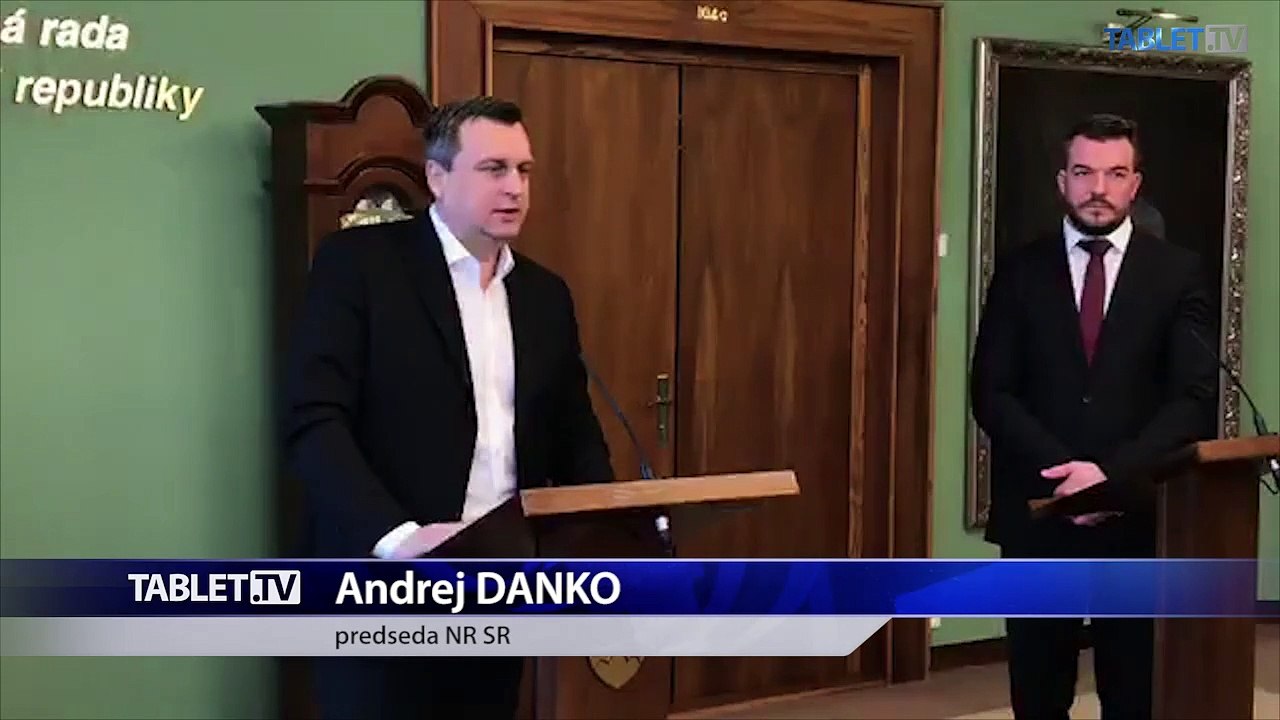 ZÁZNAM: Brífing predsedu Národnej rady SR Andreja Danka