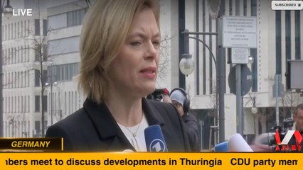 CDU party members meet to discuss developments in Thuringia -- GERMANY