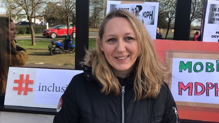 Manifestation pour les droits des handicapés et de leur famille