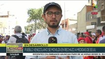Venezolanos marchan contra nuevas medidas coercitivas de EE.UU.