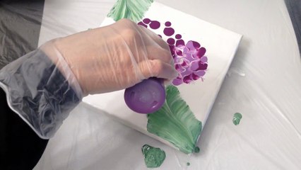 How to Paint a Hydrangea Flower - Balloon Kiss, Easy Acrylic Painting