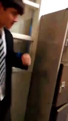 Kid Bangs His Head On The Lockers