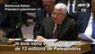 Mahmoud Abbas rejette le plan israélo-américain au Conseil de sécurité de l'ONU