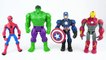 Learn Colors and Transform Toys with Spiderman and Marvel heroes, Cars, PlayDoh, and Little Bus Tayo Toys-