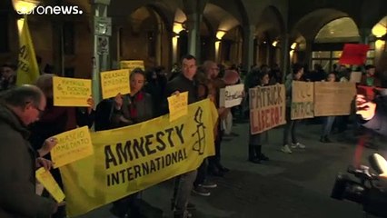 فيديو: مظاهرة في إيطاليا ضد احتجاز مصر لطالب بجامعة بولونيا