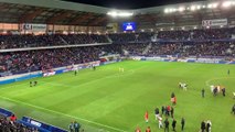 Belfort – Rennes en quart de finale de la Coupe de France au stade Bonal : les joueurs font un tour d'honneur