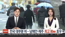 [날씨] 전국 대부분 비…남해안·제주 최고 80㎜ 호우