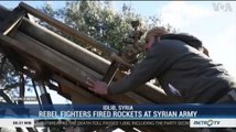 Rebel Fighters Fired Rockets at Syrian Army