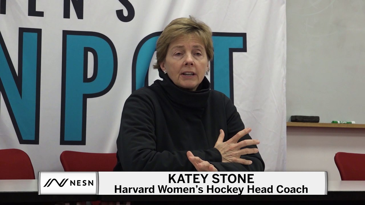 Katey Stone Reacts To Harvard's Beanpot Loss Against Boston College