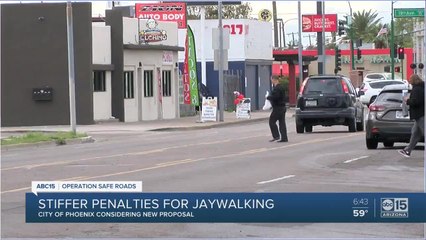 Phoenix considering stiffer penalties for jaywalking