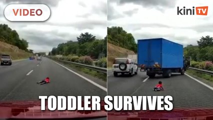 Child survives being flung out of car on North–South Expressway