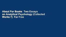 About For Books  Two Essays on Analytical Psychology (Collected Works 7)  For Free