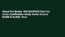 About For Books  RHCSA/RHCE Red Hat Linux Certification Study Guide (Exams Ex200 & Ex300)  Best
