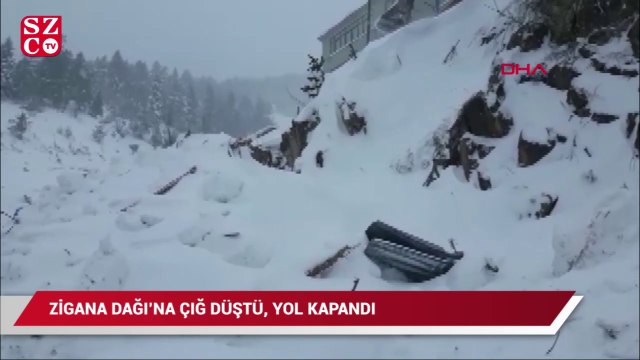 Zigana Dağı'na çığ düştü, yol kapandı