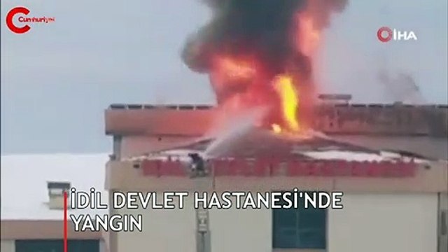 İdil Devlet Hastanesi'nde yangın, hastalar tahliye edildi