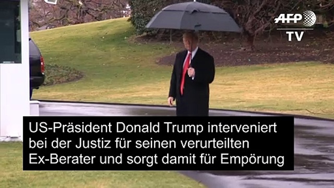 Empörung über Trumps Einmischung in Justizfall um verurteilten Ex-Berater
