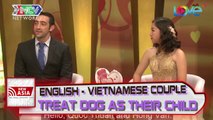 English-Vietnamese couple treat dog as their child
