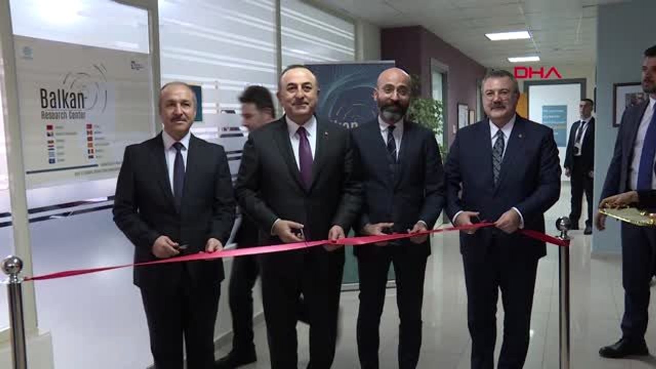 Çavuşoğlu, new york tirana üniversitesi'nde 'balkan araştırmaları merkezi'nin açılış törenine...