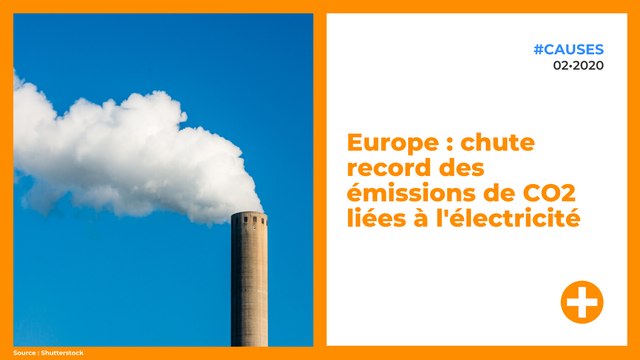 Europe : chute record des émissions de CO2 liées à l'électricité