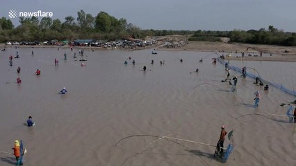 Hundreds of anglers converge on lake for fishing festival in northern Thailand