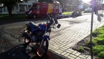 Motociclista fica ferido em acidente no Bairro Alto Alegre