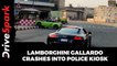 Lamborghini Gallardo Supercar Crashes Into A Police Kiosk In Bangalore