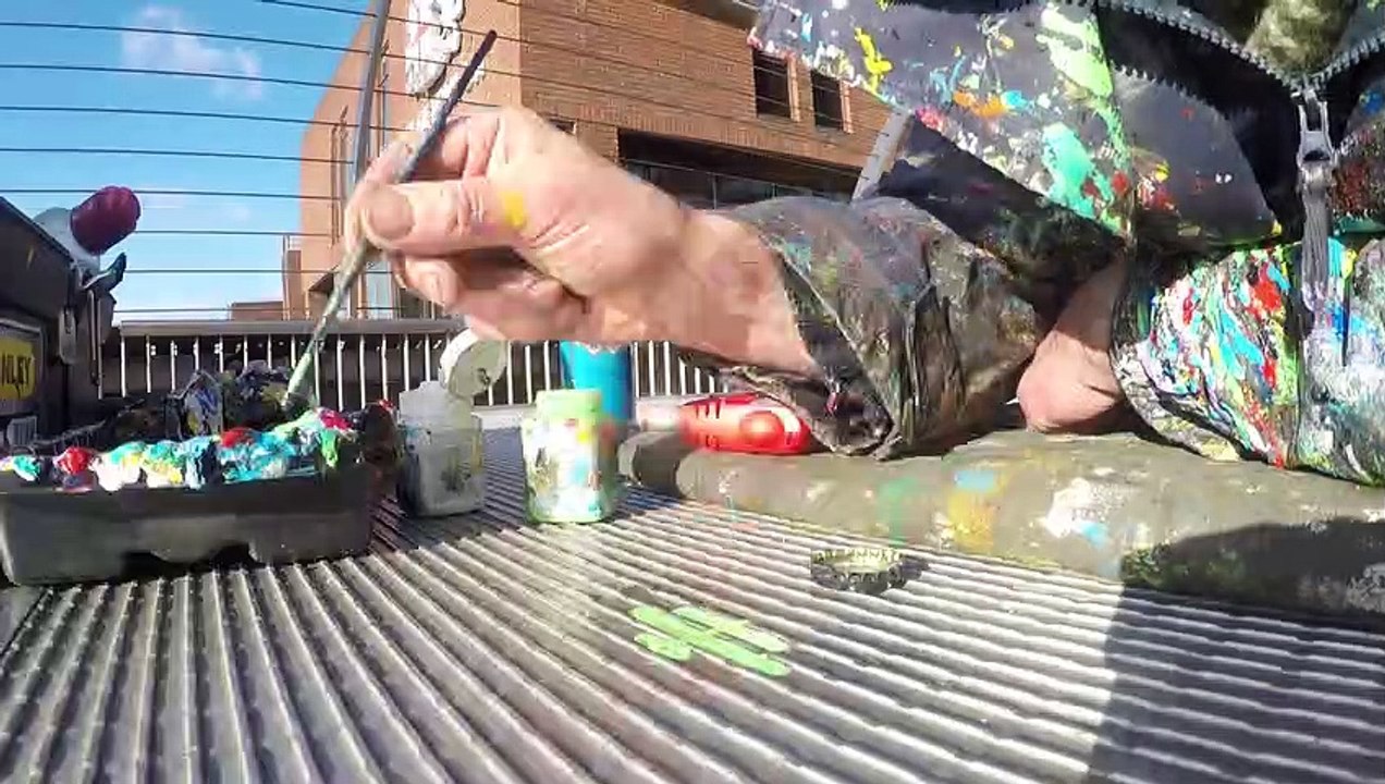 Klebrige kunst aus kaugummis