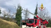 Ascoli Piceno - Vento forte, numerosi interventi dei Vigili del Fuoco (12.02.20)