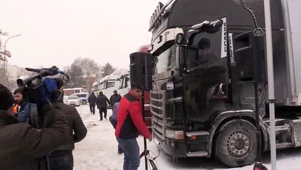 Erzurum'dan İdlib'e 21 tır insani yardım