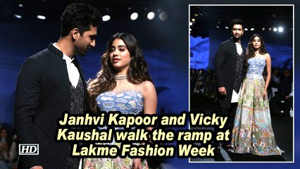 Janhvi Kapoor and Vicky Kaushal walk the ramp at Lakme Fashion Week