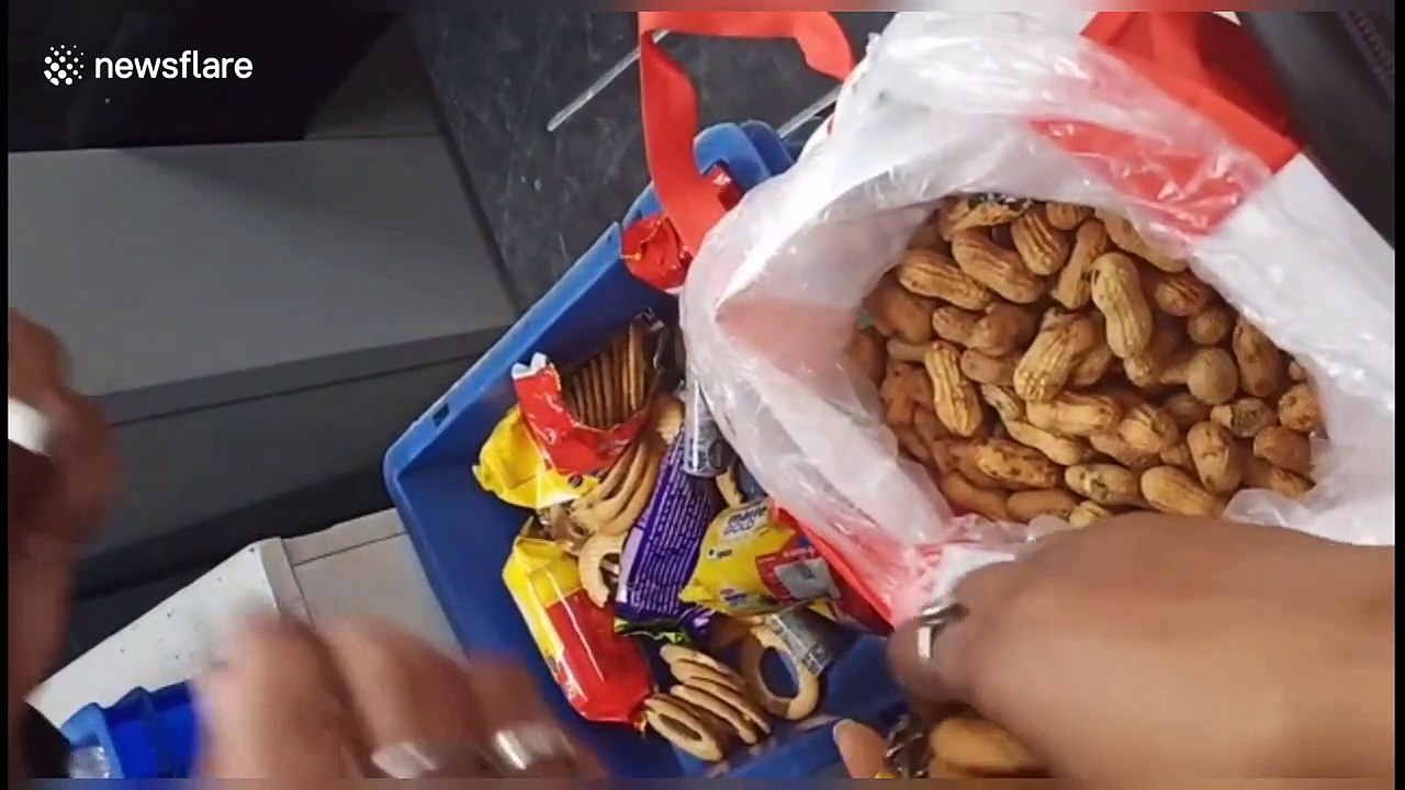 Smuggler caught trying to sneak almost £50,000 out of India in peanuts and biscuit packets