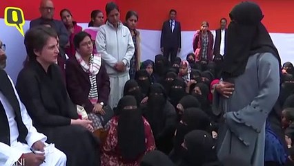 Priyanka Meets Jailed Anti-CAA Protesters’ Kin in UP's Azamgarh