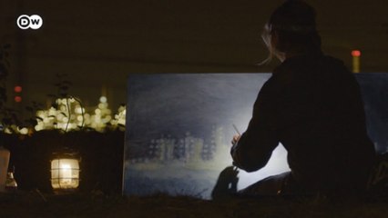 Arte feita na escuridão: conheça a 'pintora da noite'