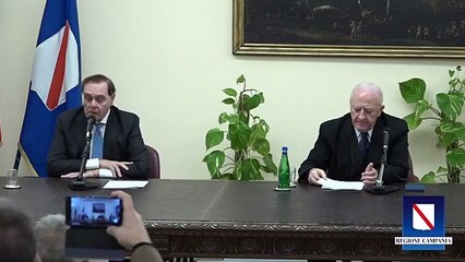 De Luca con il sindaco Clemente Mastella (12.02.20)