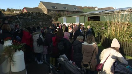 Kate charms families during visit to Northern Ireland farm