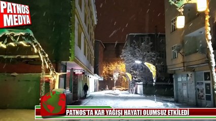 Patnos'ta kar yağışı aralıksız devam ediyor